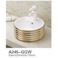 Ovs populäres Design weiße Farbe runden Waschbecken